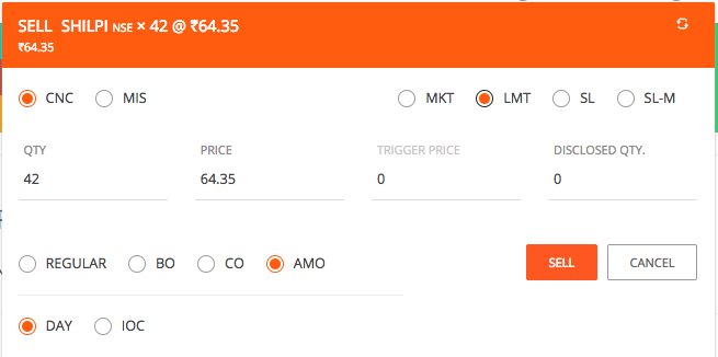 Zerodha Kite AMO